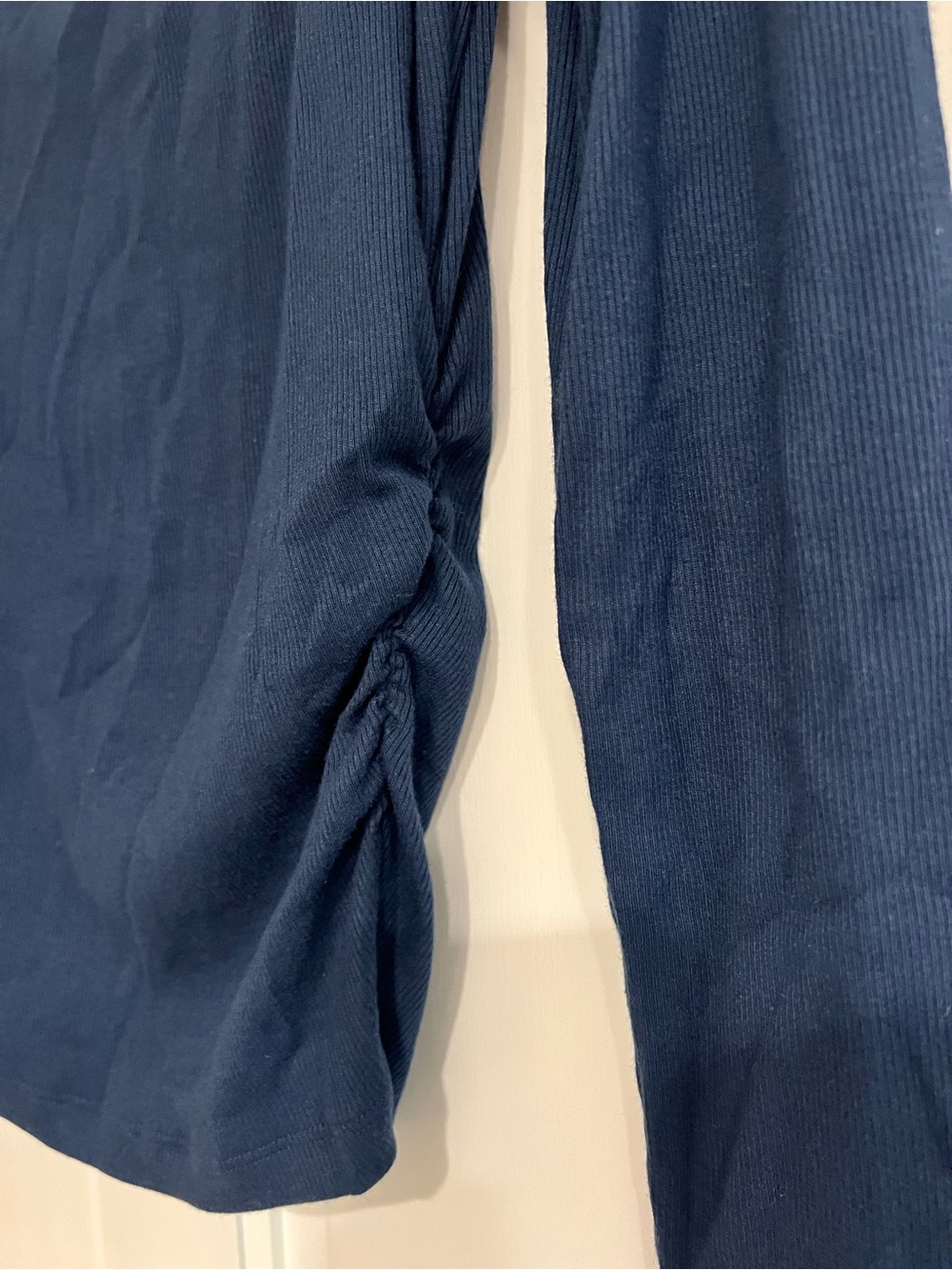 Michael Stars Mock Neck Ruched Top - Picture 3 of 6